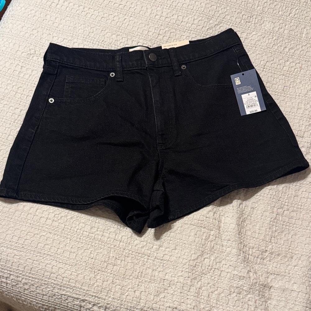 Universal Thread Women's High-rise 90's Cutoff Jean Shorts Black Size 8